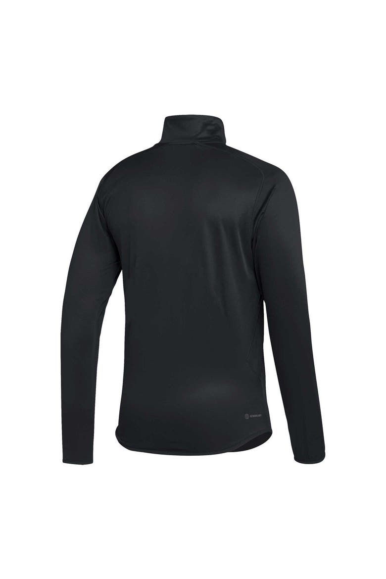 Men's adidas Black Mississippi State Bulldogs 2023 Sideline AEROREADY Half-Zip Top, Alternate, color, Black