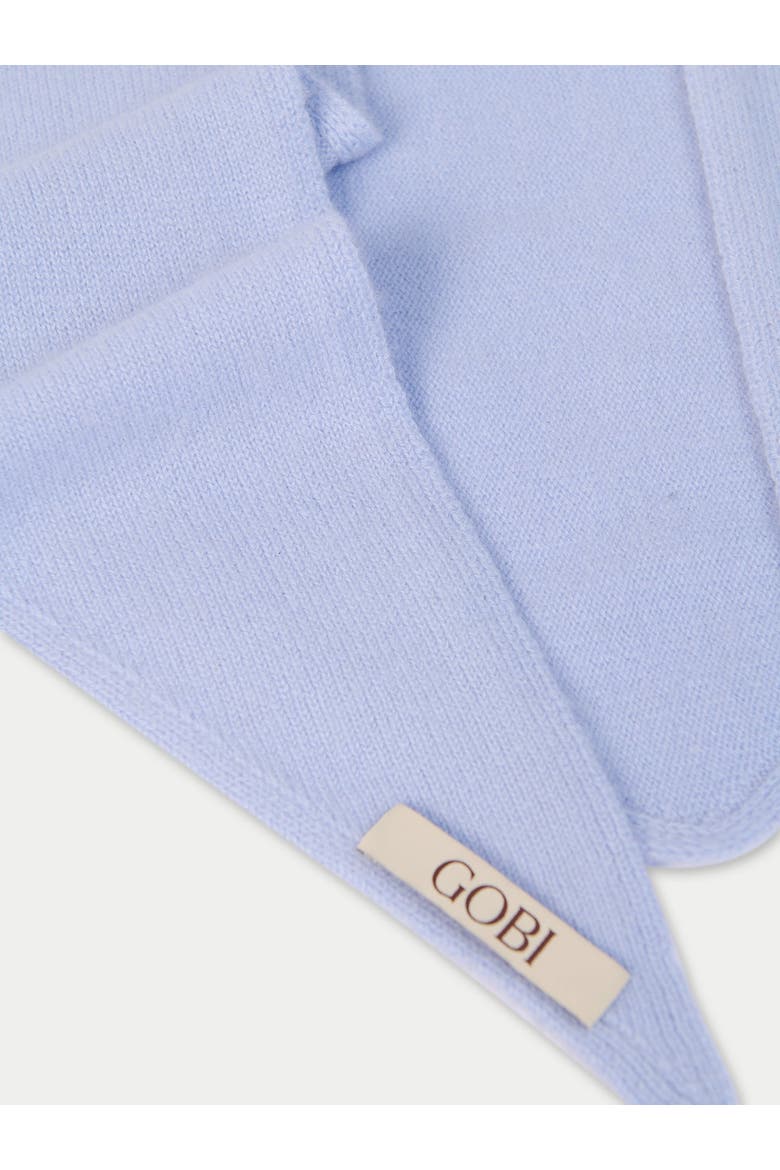 Triangular Cashmere Scarf, Alternate, color, cashmere blue