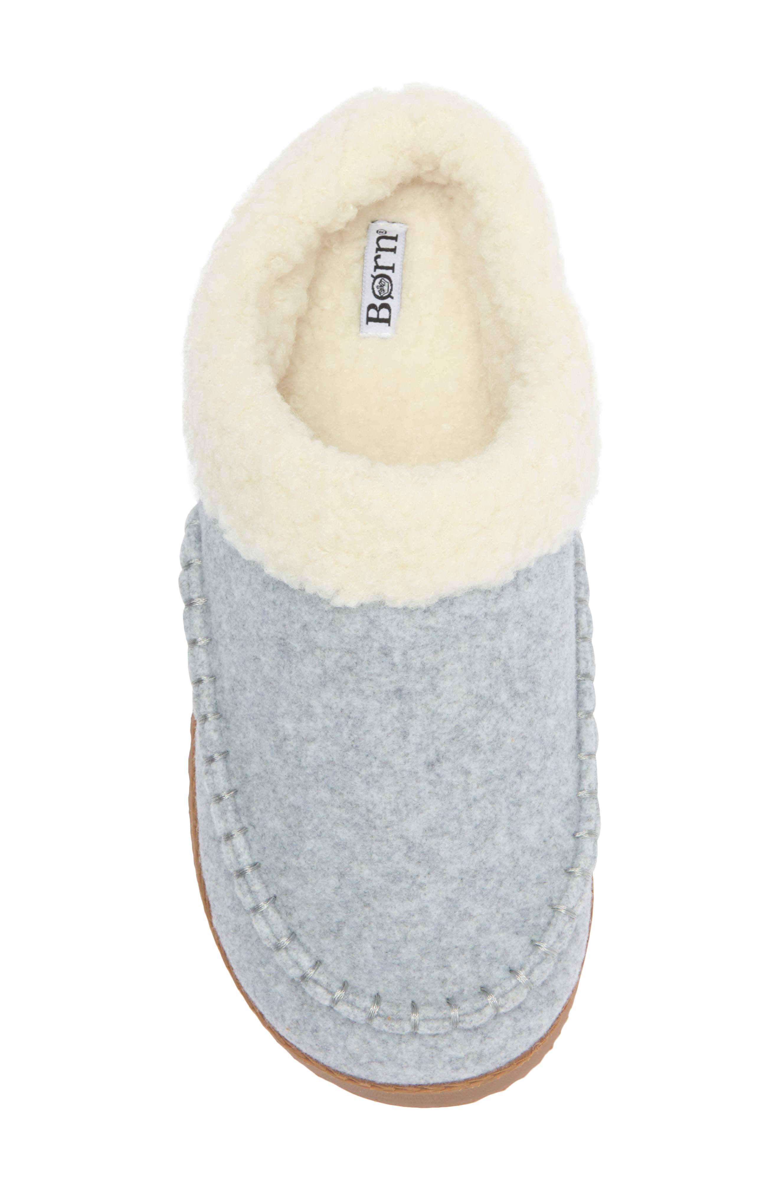 Børn Faux Fur Lined Slipper, Alternate, color, 