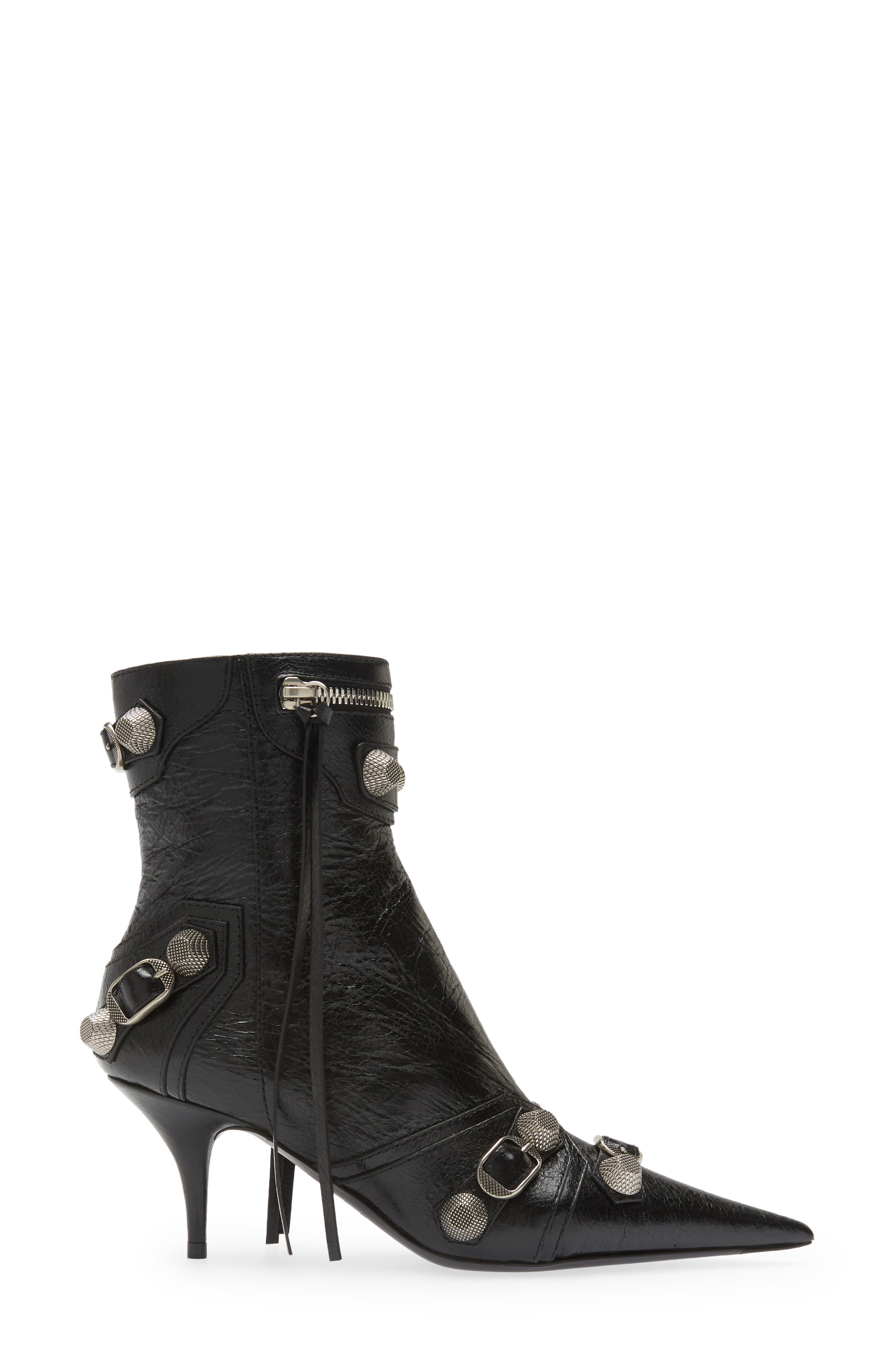 Balenciaga Cagole Leather Bootie, Alternate, color, 