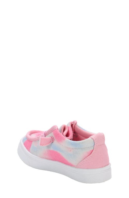 Shop Oomphies Kids' Parker Floral Print Sneaker In Pink Tye Dye