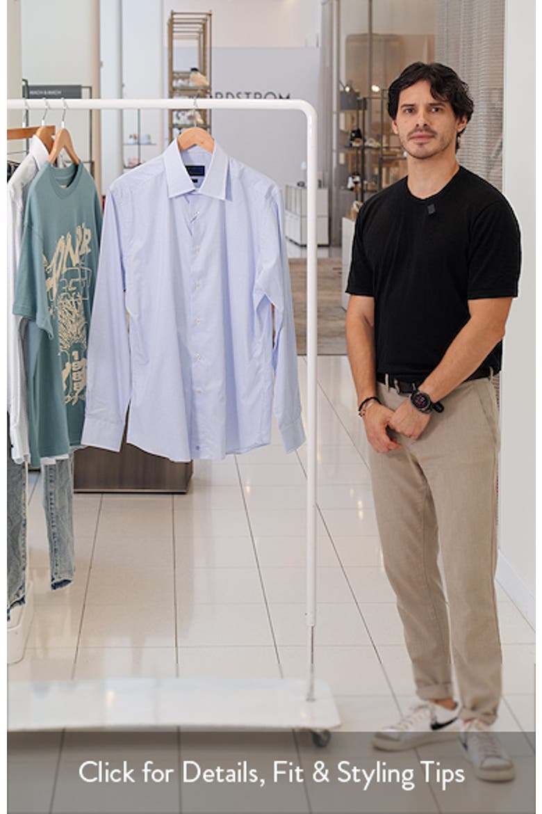 Trim Fit Microcheck Cotton Dress Shirt video