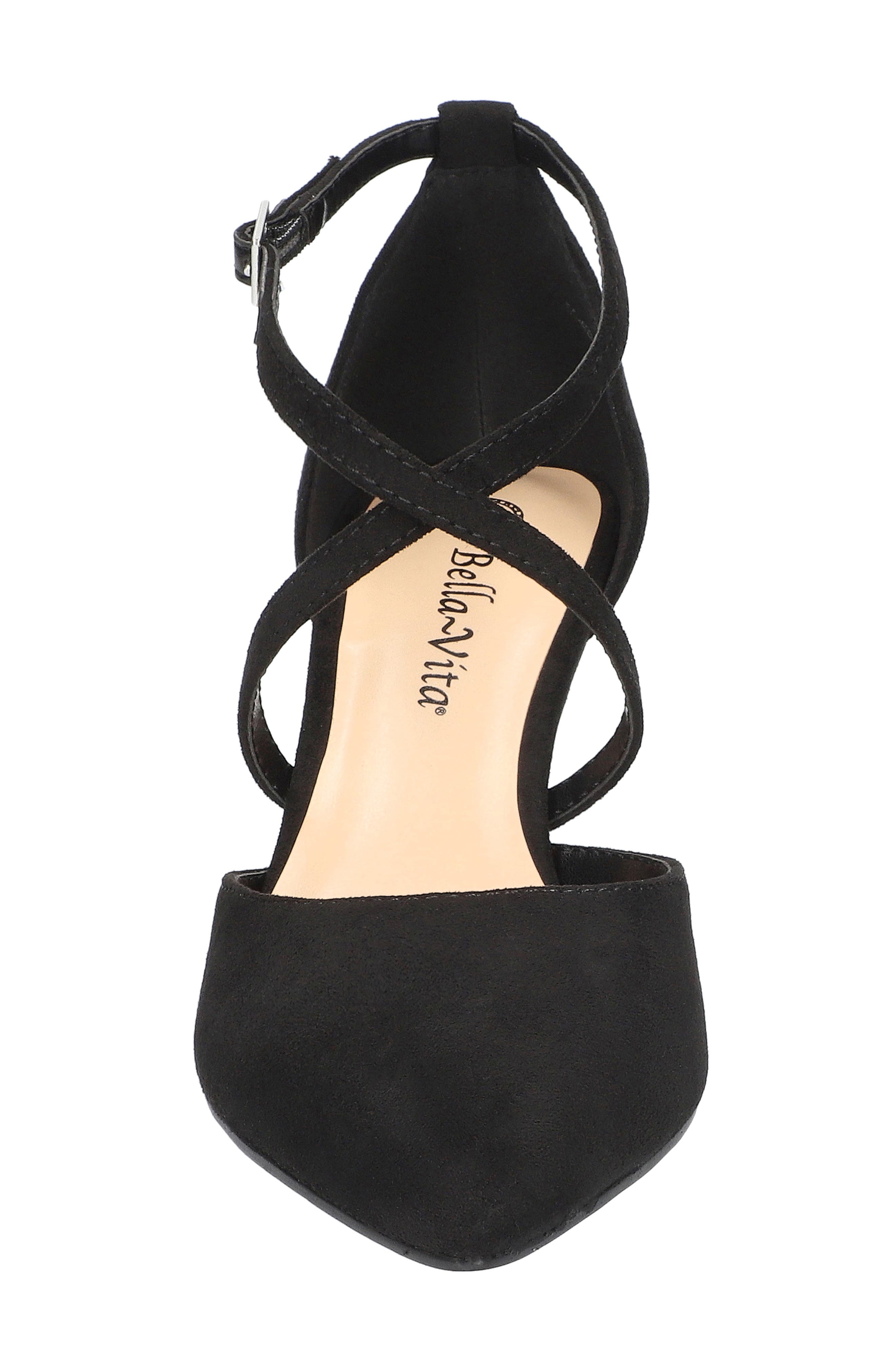 Bella Vita Zabella Pointed Toe Pump, Alternate, color, Black Suede