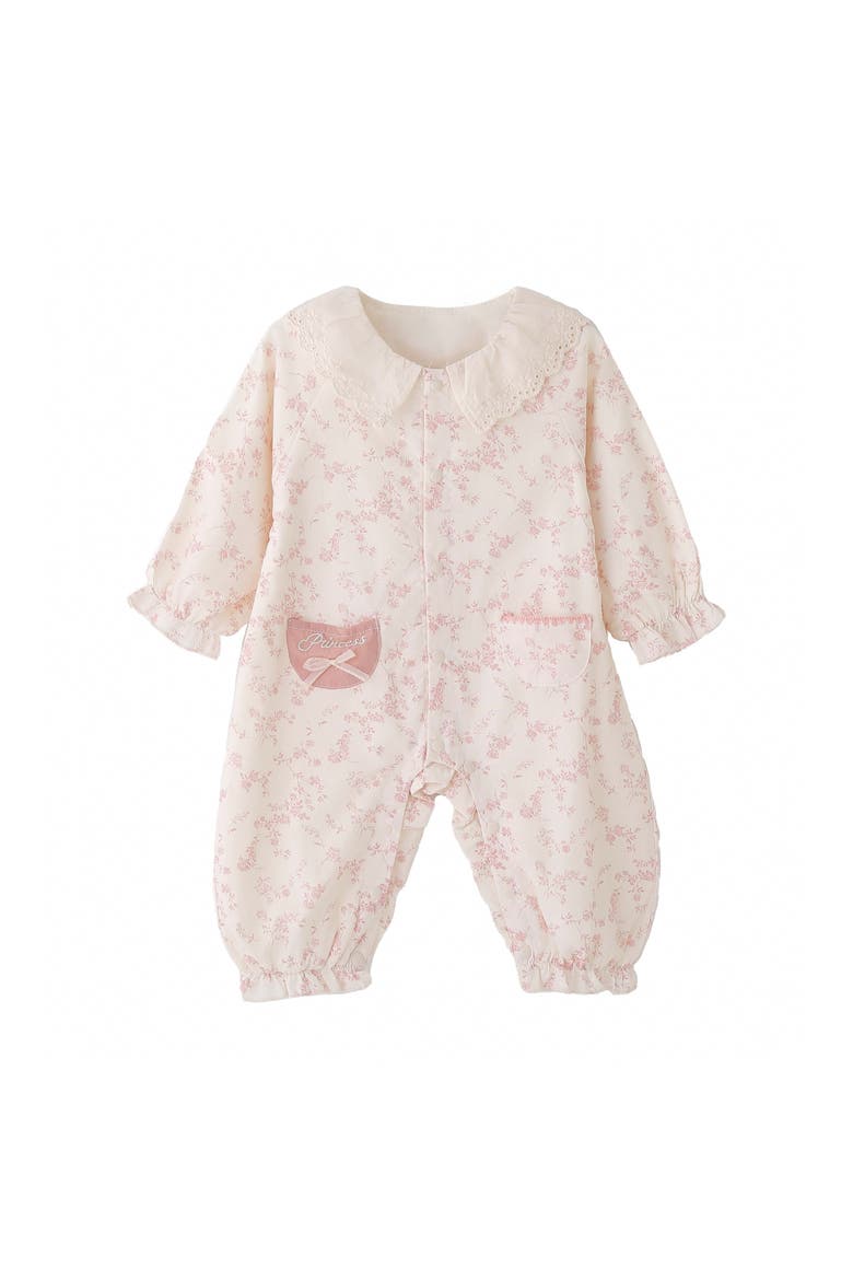 Princess Floral Romper, Main, color, Pink