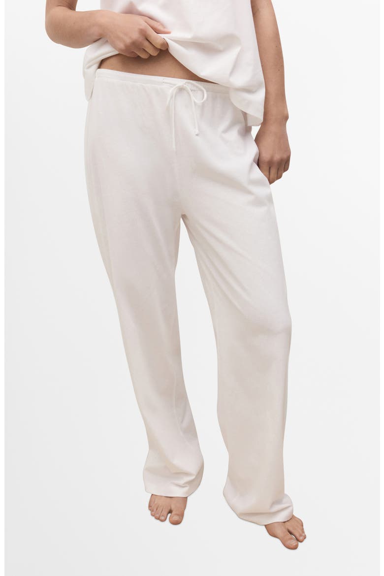 Cotton Pajama Pants, Main, color, WHITE