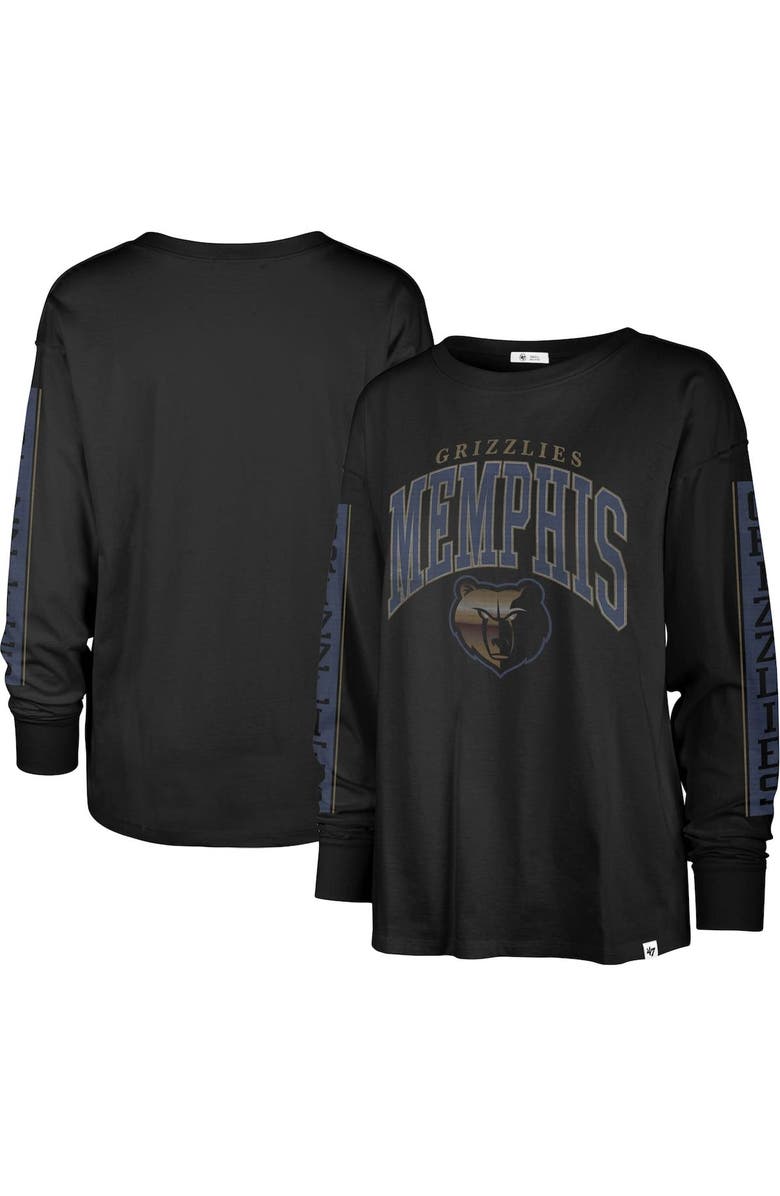 '47 Women's '47 Black Memphis Grizzlies City Edition SOA Long Sleeve T-Shirt, Alternate, color, 