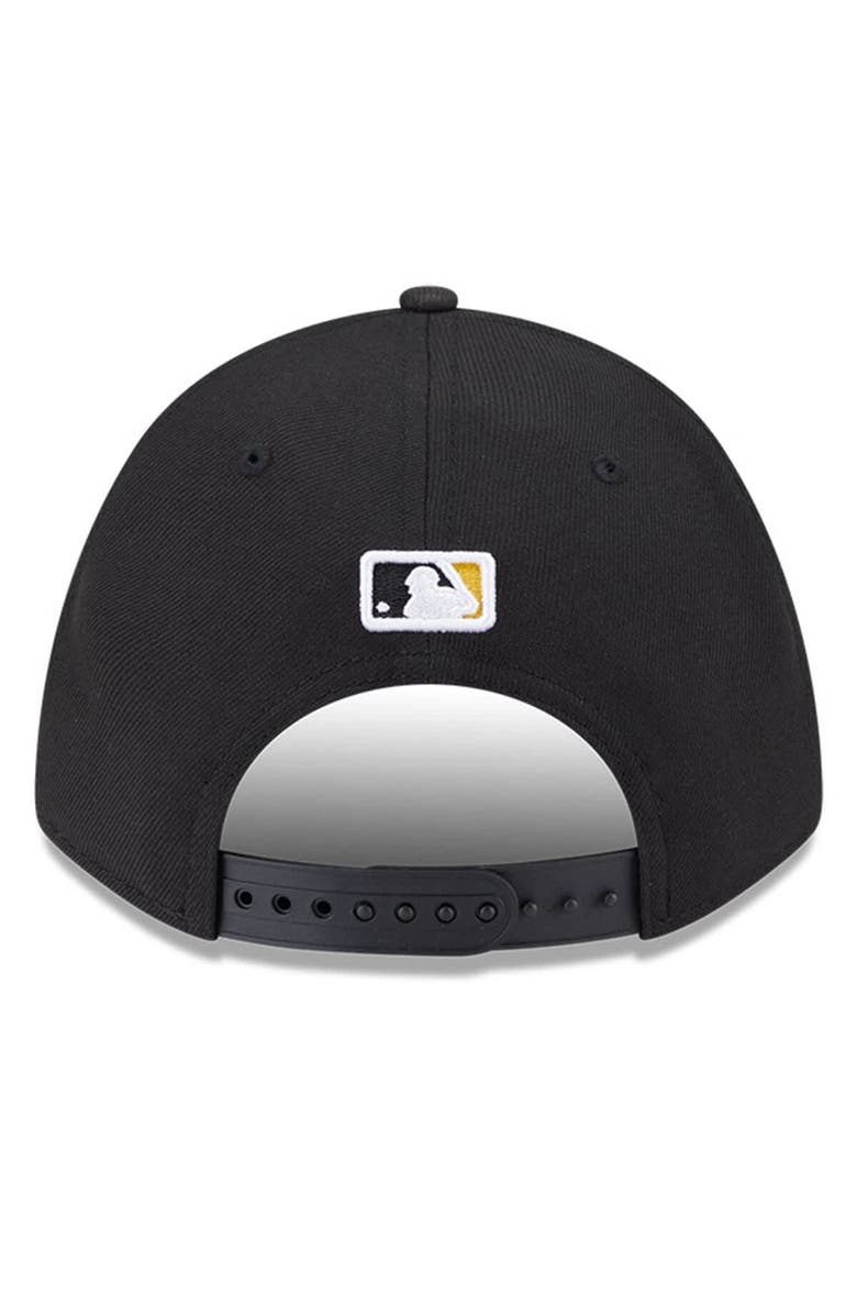 New Era Men's New Era Black Pittsburgh Pirates Player Replica 9FORTY Adjustable Hat, Alternate, color, Black