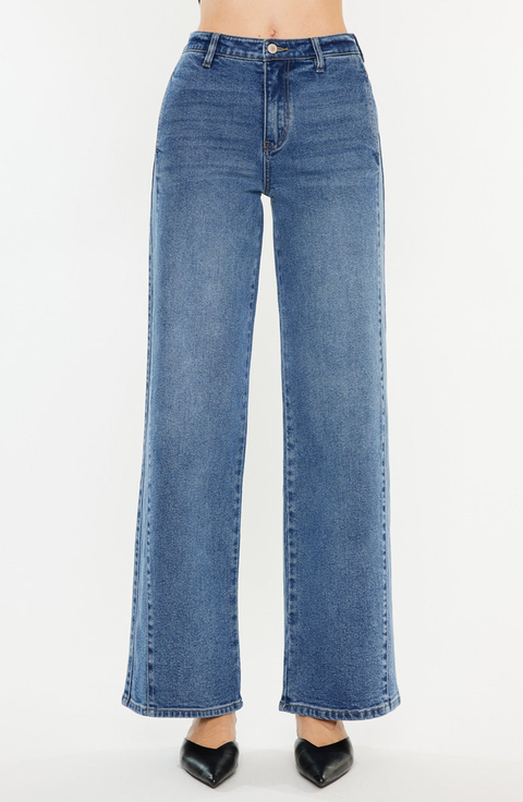 Kenya High Rise Wide Leg Flare Jeans