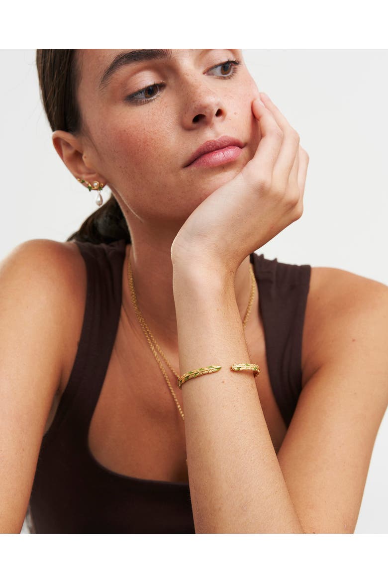 Wheat Bangle, Alternate, color, Gold
