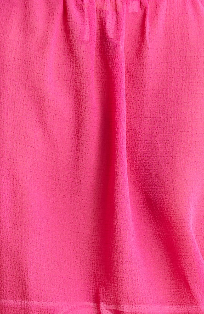 Ramy Brook Virginia Smocked Waist Cover-Up Minidress, Alternate, color, Perfect Pink