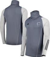 adidas Men's adidas Gray Sporting Kansas City Warm Raglan COLD.RDY Top