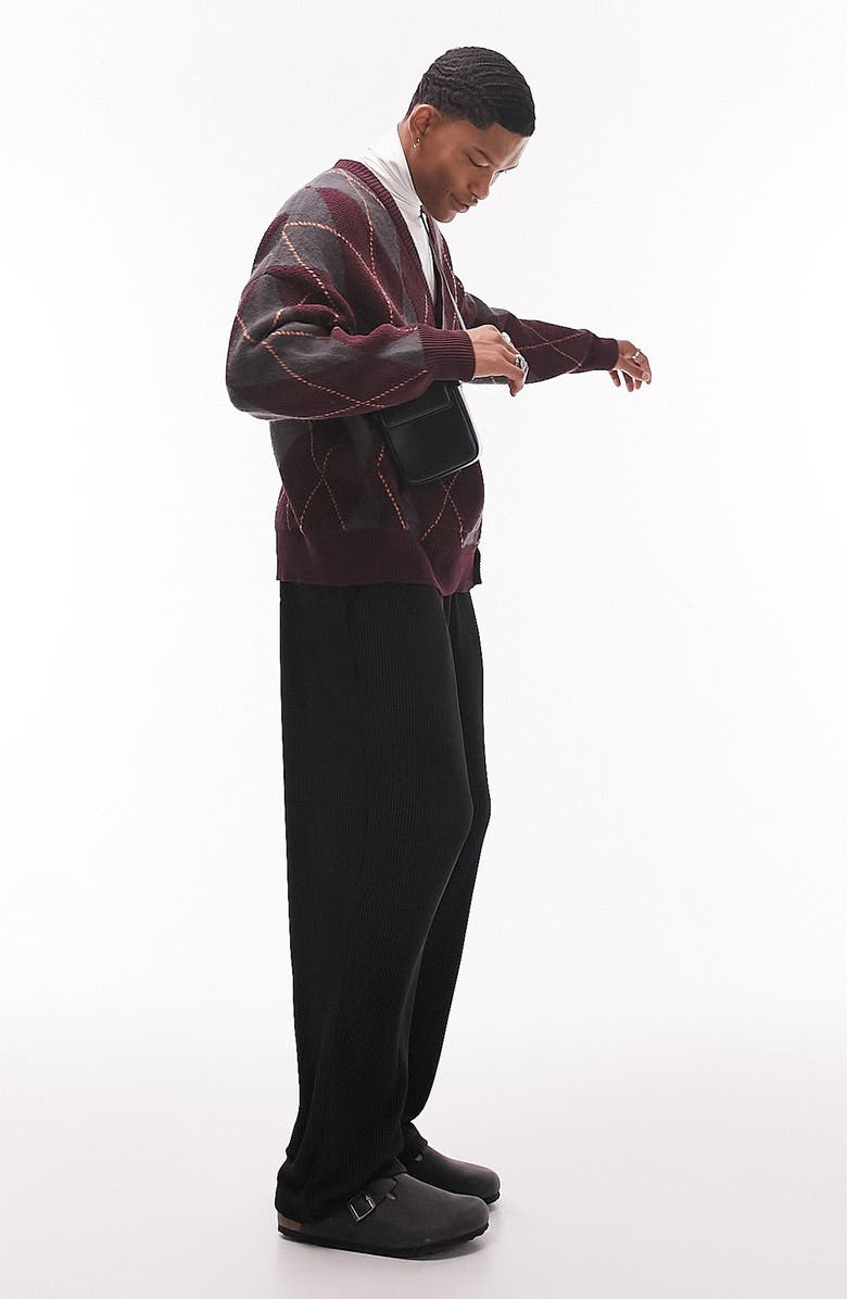 Topman Argyle Cardigan, Alternate, color, 