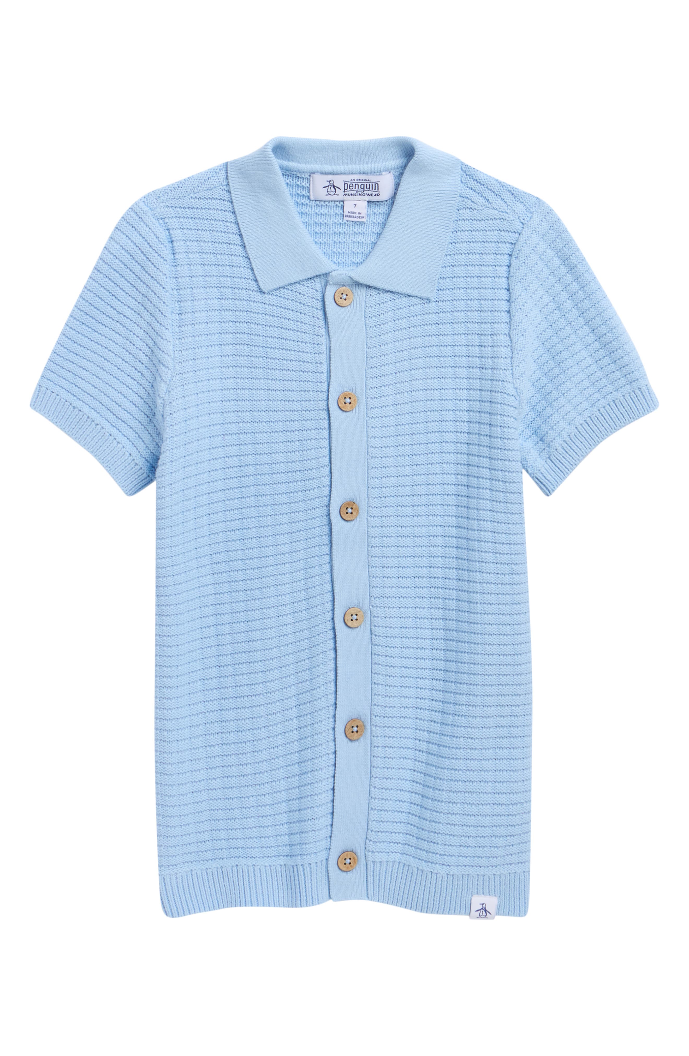 Original Penguin Kids' Short Sleeve Cotton Cardigan