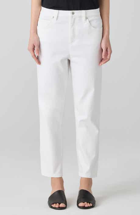 Eileen Fisher High Waist Crop Straight Leg Jeans