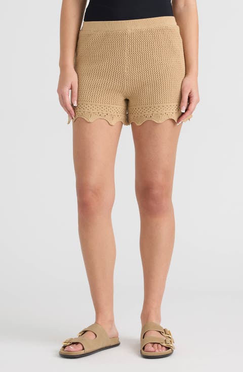 Scallop Crochet Shorts