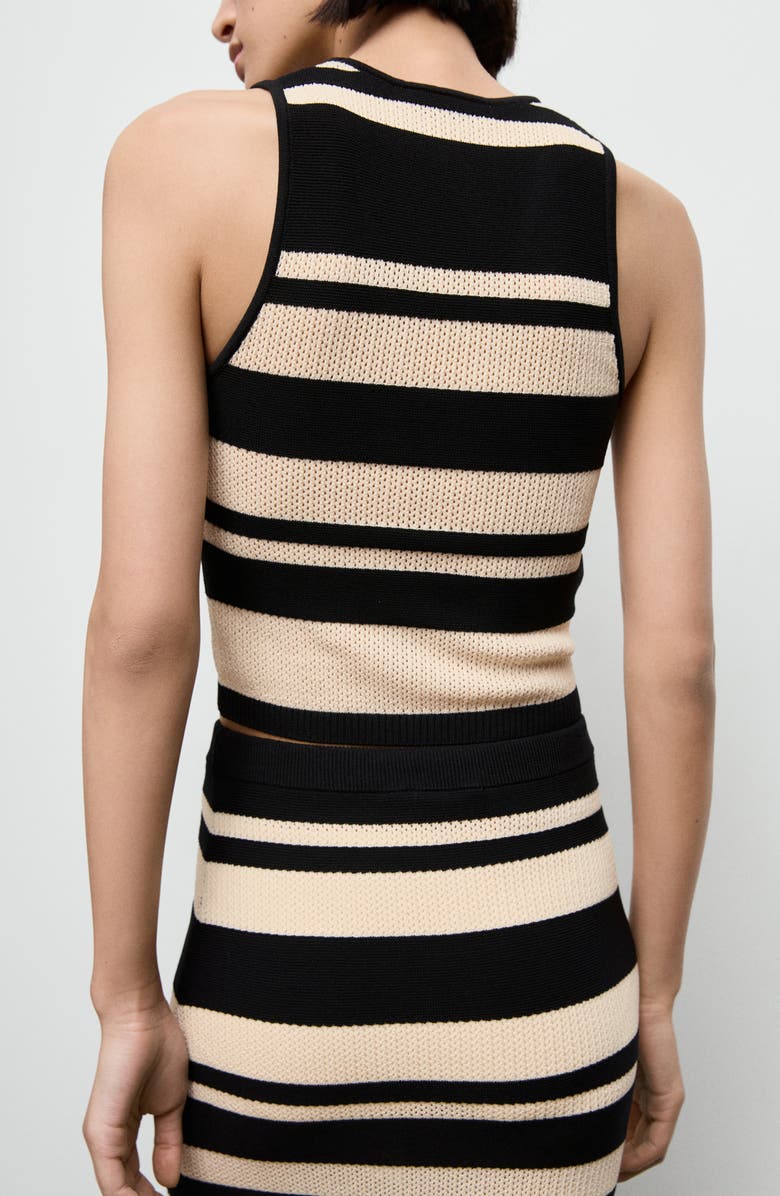 MANGO Open Stitch Sweater Tank, Alternate, color, Black Multi