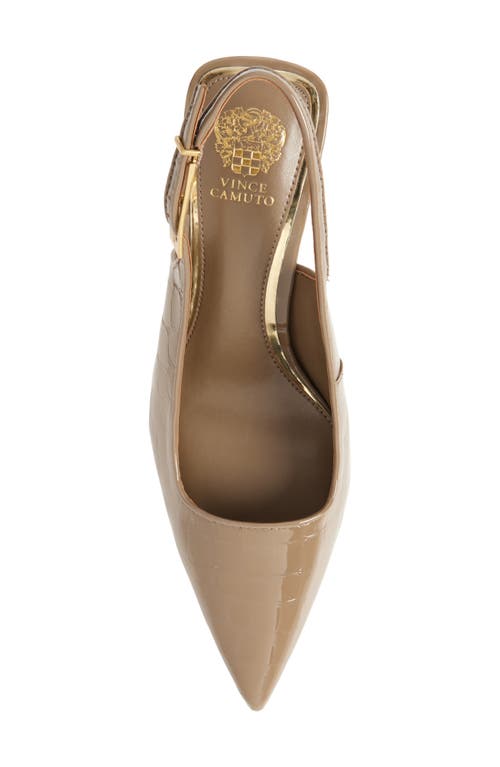 Vince Camuto Brendie Slingback Pump In Taupe Glossy Croco Patent