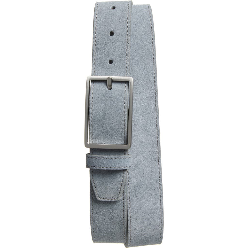 Nordstrom Easton Suede Belt In Grey Blue