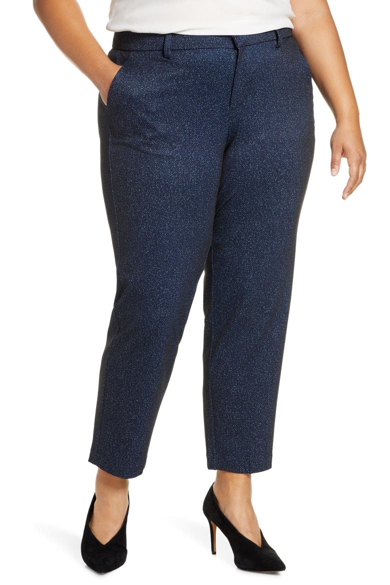 Kelsey Knit Trousers, Main, color, NAVY/ BLK PIXEL
