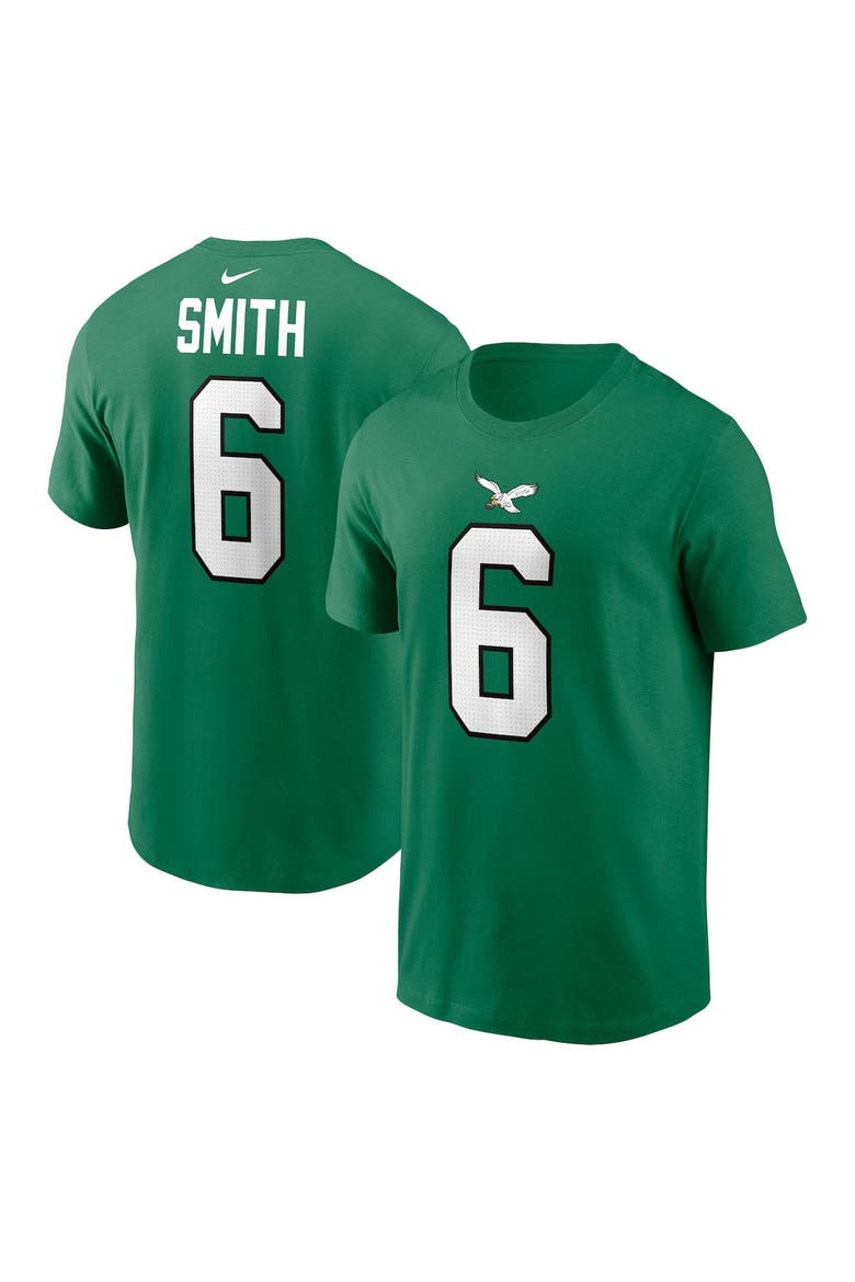 Men's Nike DeVonta Smith Kelly Green Philadelphia Eagles Alternate Player Name & Number T-Shirt, Main, color, Kelly Green