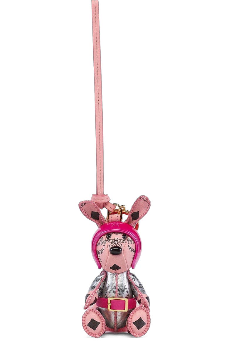 MCM Aren Space Rabbit Charm in Visetos, Main, color, 