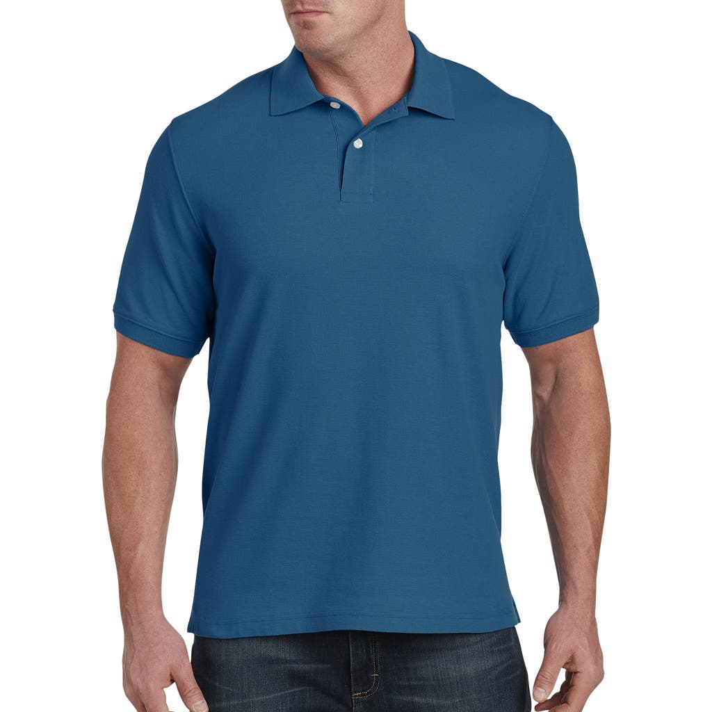 Harbor Bay By Dxl Big & Tall Piqué Polo Shirt In Multi