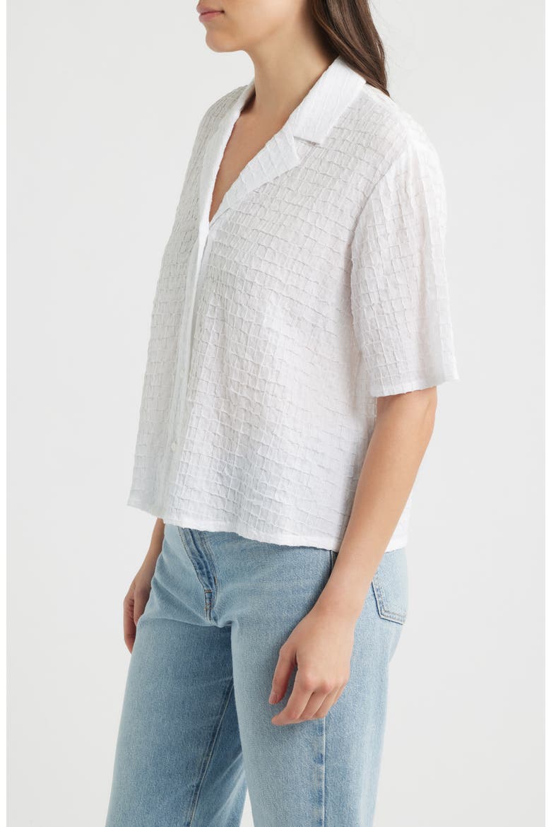 Notch Collar Shirt, Alternate, color, WHITE