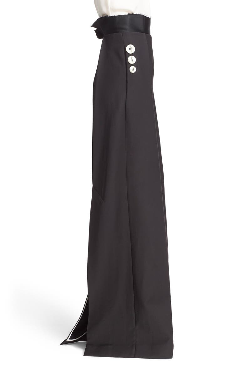 Star 80 Wide Leg Paperbag Pants, Alternate, color, BLACK