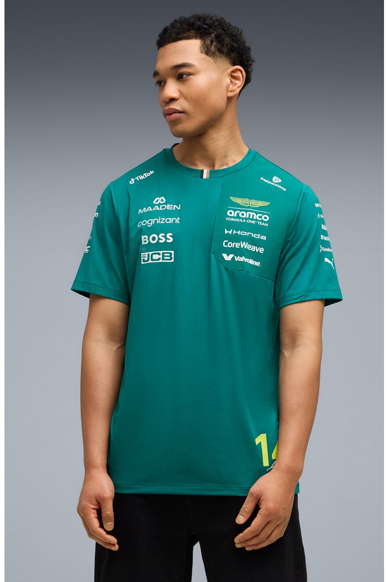 x AMF1 Fernando Alonso Replica Performance Graphic T-Shirt, Alternate, color, GREEN LUX