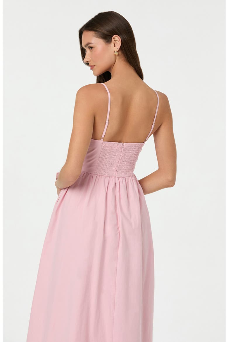 Poplin Bow Detail Midi Dress, Alternate, color, SOFT PINK