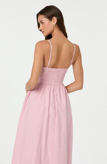 Poplin Bow Detail Midi Dress