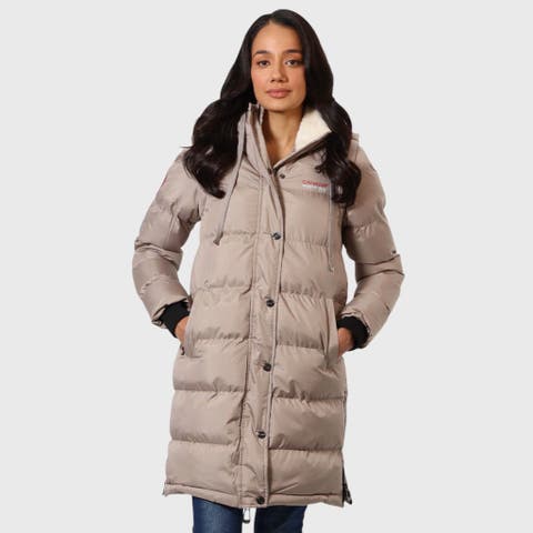 Women's Long Heavyweight 2 in 1 Puffer Jacket and Vest
