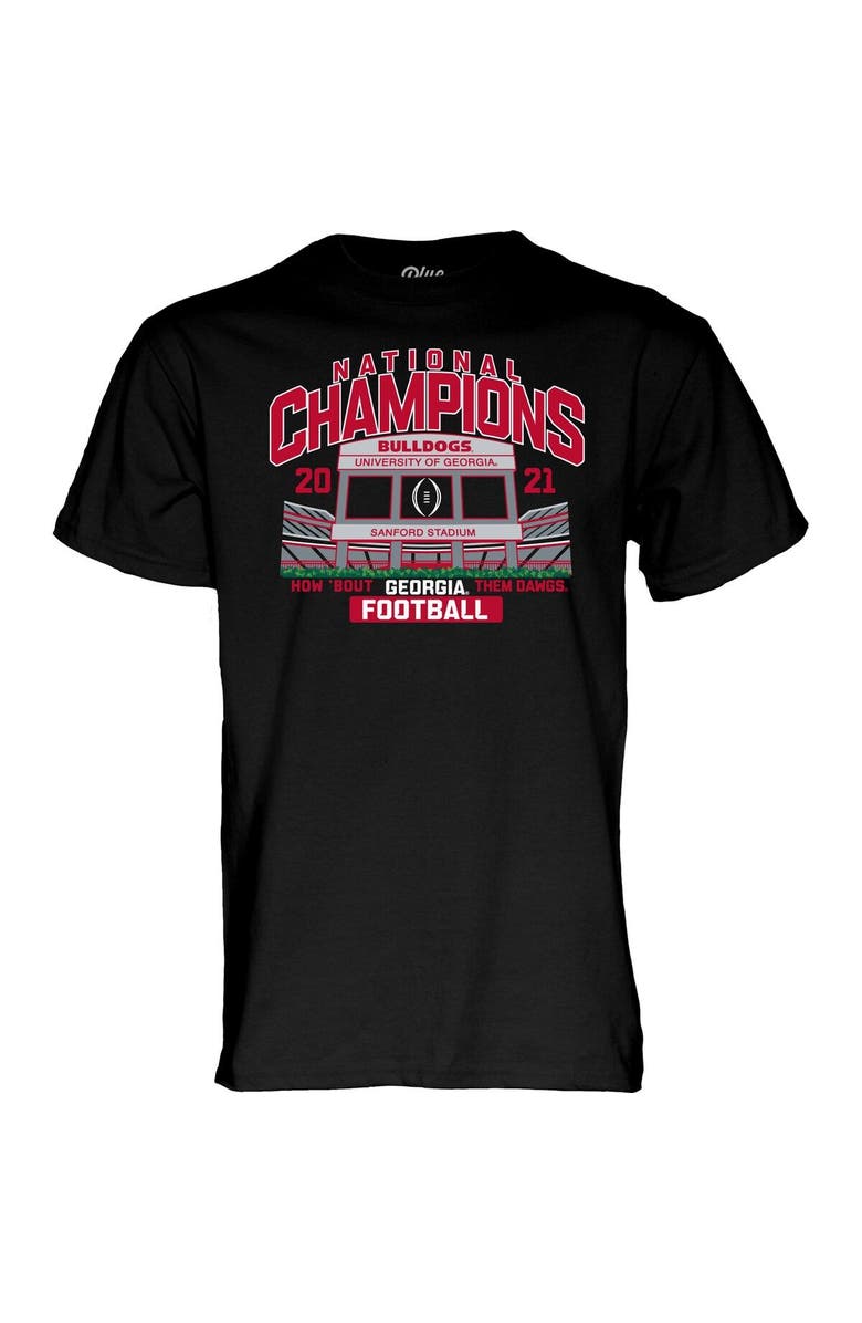 BLUE 84 Men's Blue 84 Black Georgia Bulldogs College Football Playoff 2021 National Champions Stadium Schedule T-Shirt, Alternate, color, Black