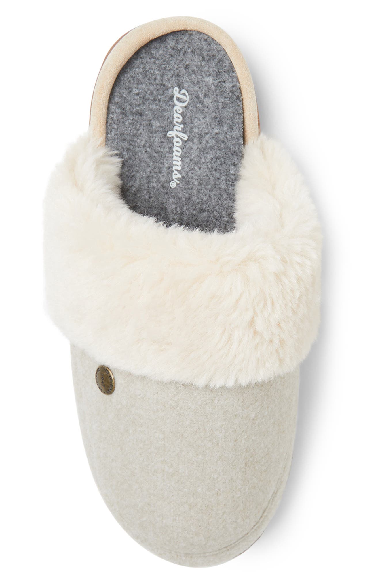 Alpine Faux Fur Slipper, Alternate, color, OATMEAL HEATHER