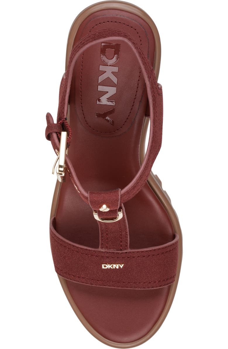 DKNY Marg Ankle Strap Sandal, Alternate, color, Brick