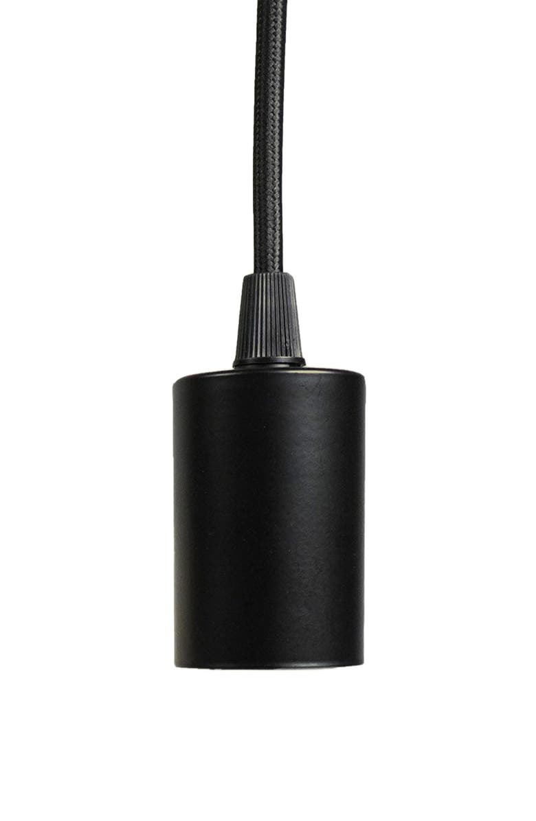 Soltech Modern Pendant Light and Socket, Main, color, Black/Black Metal