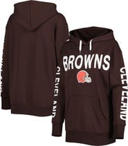 G-III 4HER BY CARL BANKS Women's G-III 4Her by Carl Banks Brown Cleveland Browns Extra Point Pullover Hoodie