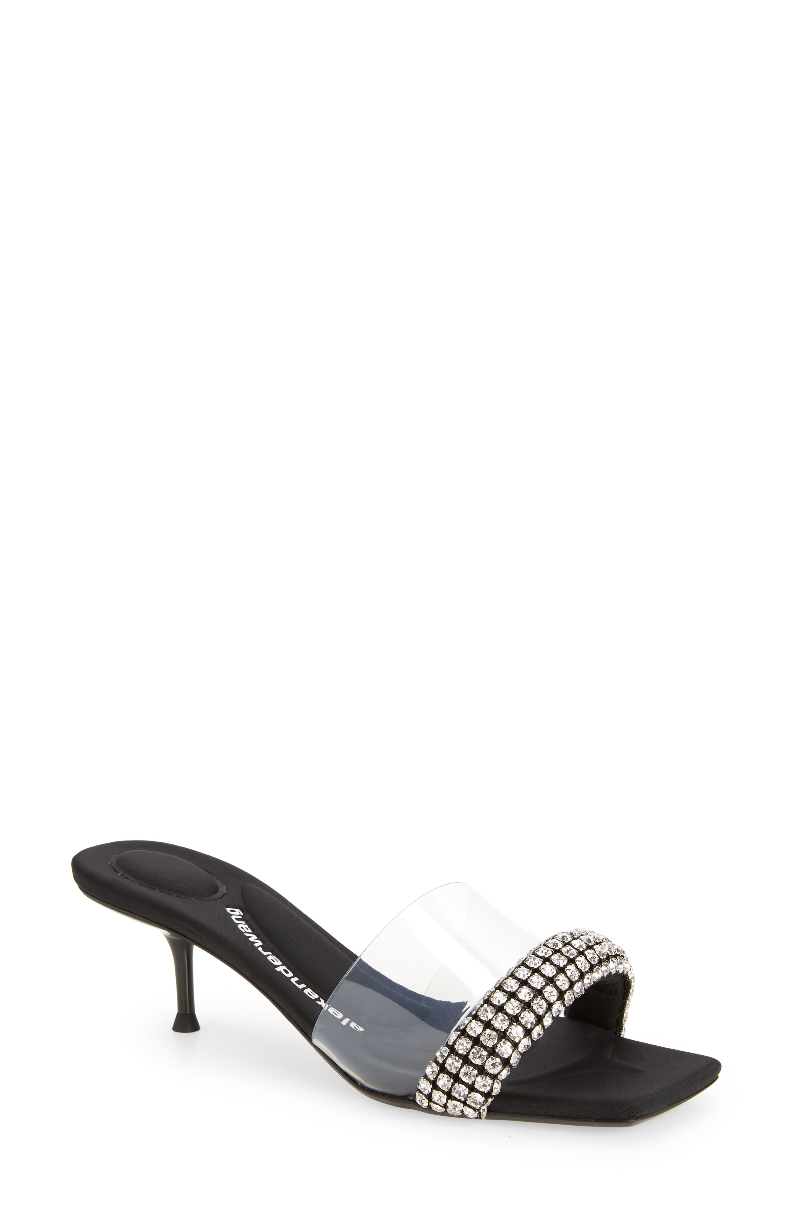 Alexander Wang Jessie Crystal Embellished Slide Sandal, Main, color, 