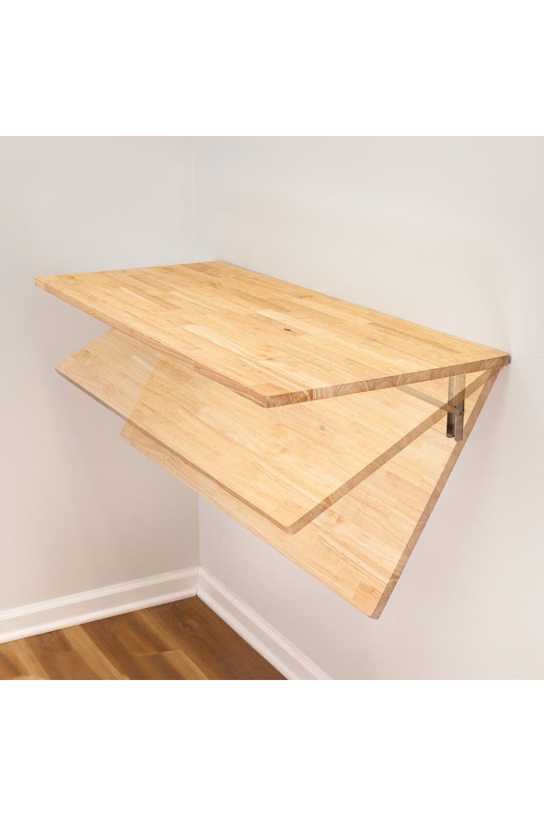 Wakefield Foldable Workbench - Light Wood Tabletop with Stainless Hardware - Heavy-Duty Table, Alternate, color, Light Wood