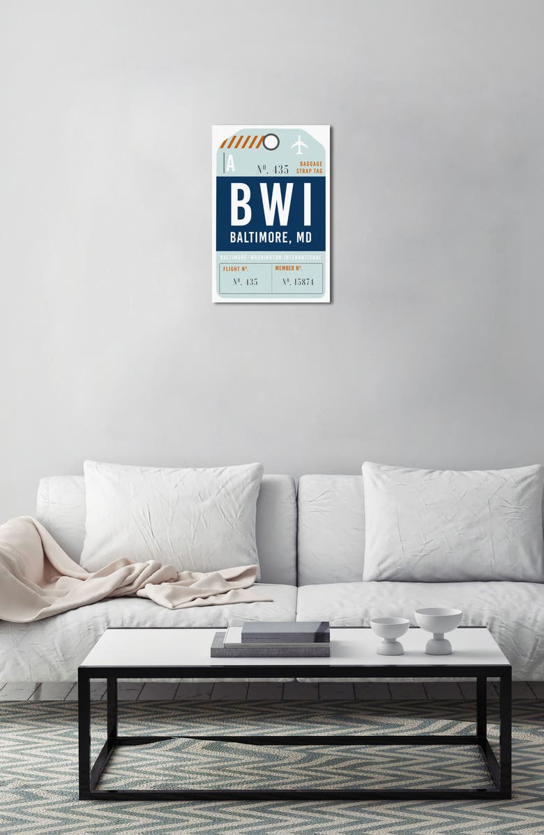 Oliver Gal Baltimore Luggage Tag Wall Art, Alternate, color, 