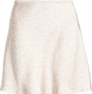 BP. Floral Print Satin Miniskirt