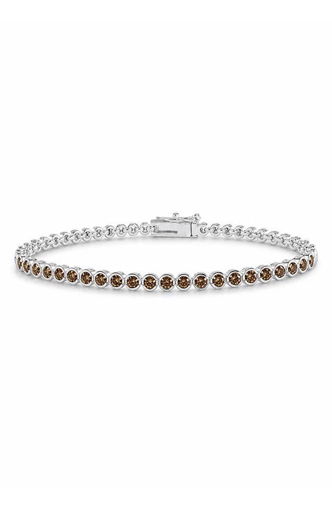 Helene Bezel Cubic Zirconia Eternity Bracelet