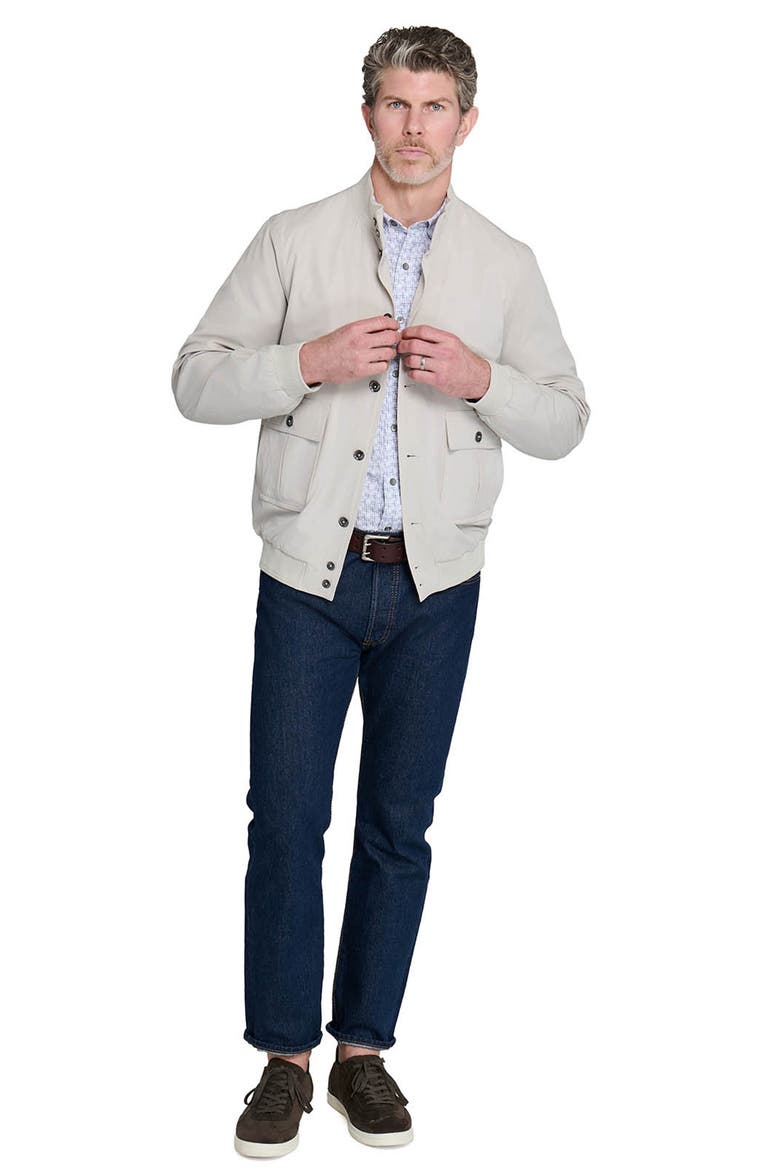 Solid Performance Bomber Jacket, Alternate, color, STONE