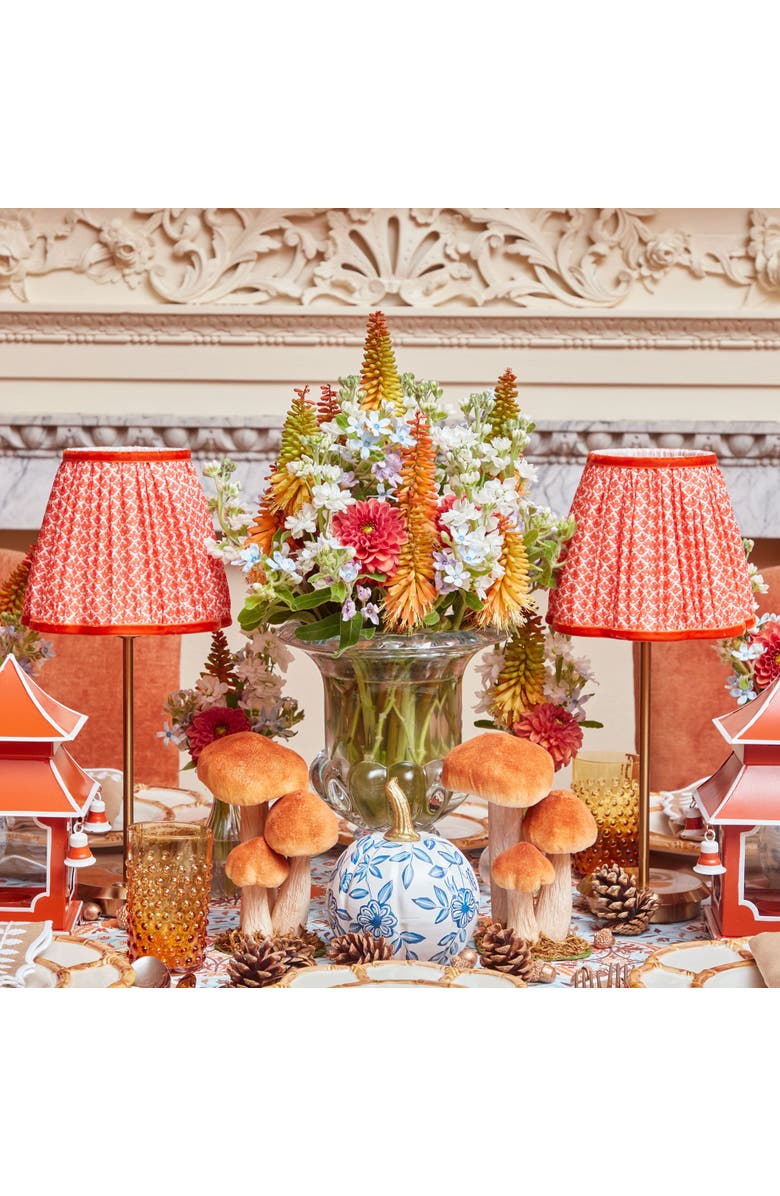 Mrs. Alice Orange Lotus Lampshade, Alternate, color, Orange