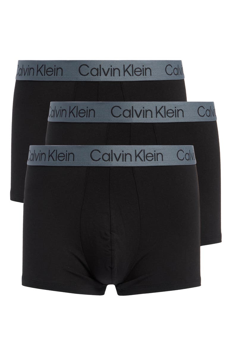 Calvin Klein 3-Pack Cotton Blend Trunks, Main, color,