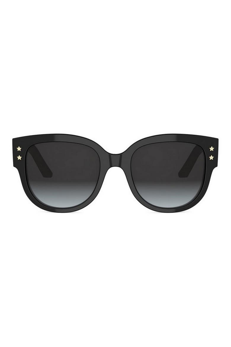 'DiorPacific B2I 54mm Gradient Butterfly Sunglasses, Main, color, BLACK/ OTHER / GRADIENT SMOKE