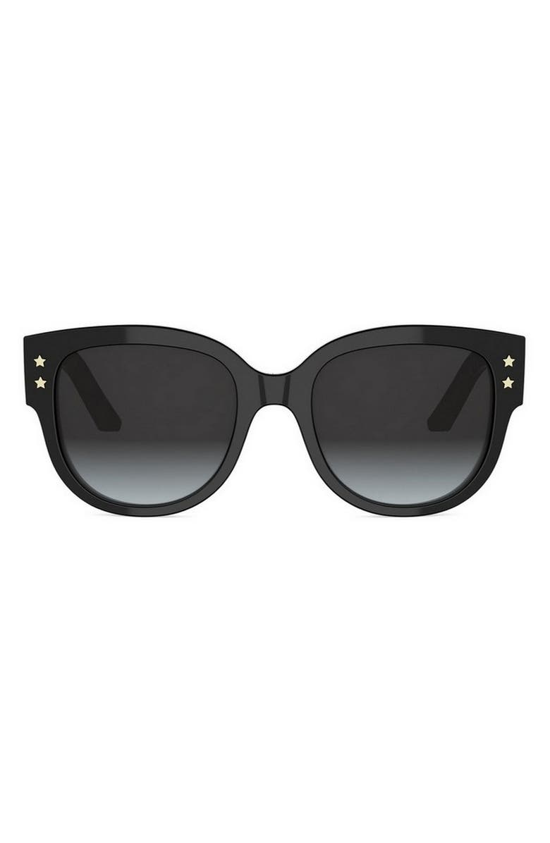 DIOR pacific B2I 54mm Gradient Butterfly Sunglasses, Main, color, Black/ Other / Gradient Smoke