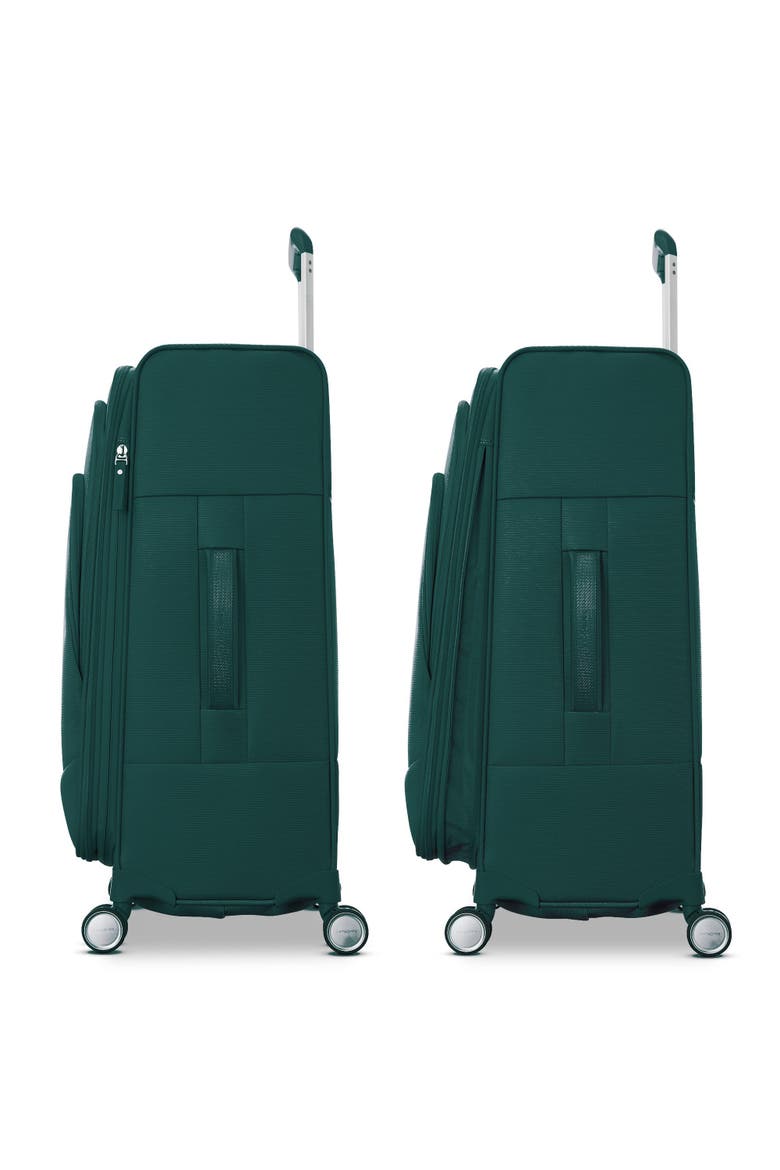 UpLIFT Softside Expandable (20"/25") 2 Piece Spinner Luggage Set, Alternate, color, Emerald Green
