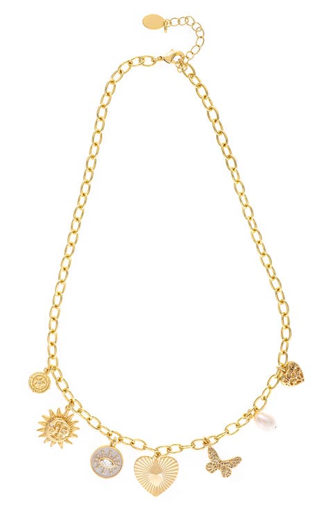 Assorted Charm Pendant Necklace