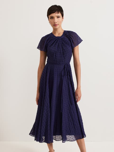Gwen Pleated Textured Dress